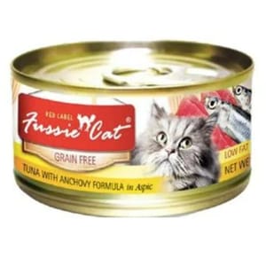 Fussie Fussie Cat 貓罐頭 紅鑽 吞拿魚+鯷魚 80g 80g  正面圖