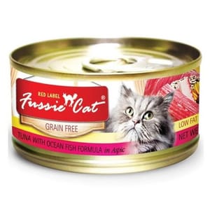 Fussie Fussie Cat 貓罐頭 紅鑽 吞拿魚+海魚 80g 80g 正面圖