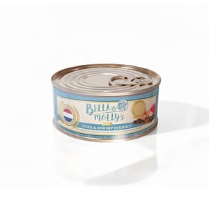 Bella & Molly's Bella & Molly's 荷蘭罐 貓罐頭 AAFCO 主食罐 關節健康 蝦肉及吞拿魚肉塊 40g - 限時試食價 40g  正面圖