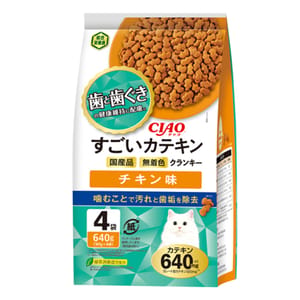 CIAO CIAO 貓糧 去牙石齒健康配方 雞肉味 160g×4袋 160g  正面圖