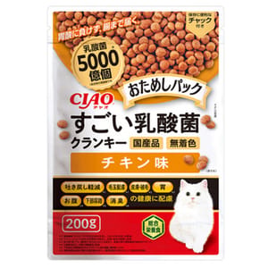 CIAO CIAO 貓糧 5000億個乳酸菌健腸配方 雞肉味 200g 200g  正面圖