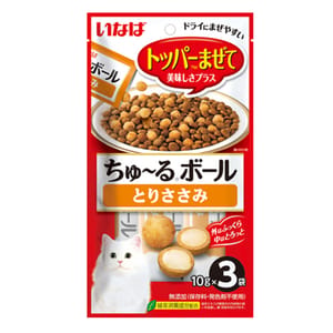 CIAO CIAO 貓零食 軟心粒粒 雞肉味 10g×3袋 10g 正面圖
