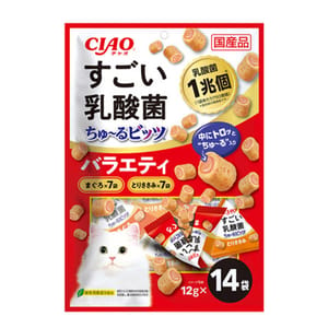 CIAO CIAO 貓零食 夾心餅 海鮮及雞肉混合味 12g×14袋 12g 正面圖