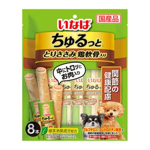 CIAO CIAO 狗零食 關節健康夾心卷 嫩雞軟骨味 8本   正面圖