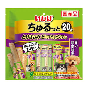 CIAO CIAO 狗零食 眼睛健康夾心卷 雞肉牛肉混合味 20本   正面圖