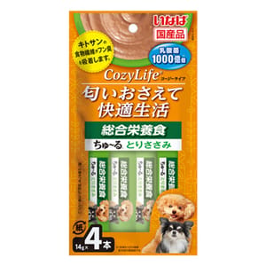 CIAO CIAO 狗肉泥 CozyLife 1000億乳酸菌 綜合營養雞肉味14g×4本 14g 正面圖