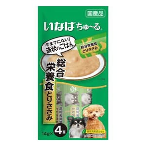 CIAO CIAO 狗肉泥 綜合營養 雞肉肉醬 14g×4本 14g  正面圖