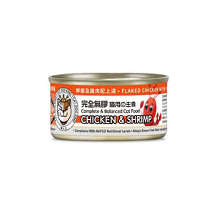 貓犬王 貓犬王 貓罐頭 鮮蝦及雞肉肉絲湯主食罐 80g 80g  正面圖