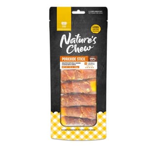 NATURA NATURA NOURISH Nature's Chew 豬⽪磨牙棒雞⾁芝⼠ 200g 200g  正面圖