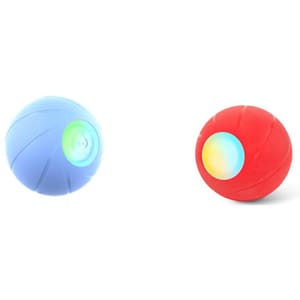 Cheerble Cheerble Wicked Ball SE互動寵物球 中⼩型⽝⽤ 藍/紅 直徑5.6cm 正面圖