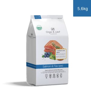 Orga Orga & Leaf 狗糧 皇帝三文魚 + 亞麻籽成犬配方 5.6kg 6kg 正面圖