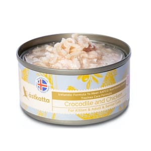Astkatta Astkatta 冰島罐 貓罐頭 氣管保養罐 鱷魚雞肉 80g 80g  正面圖