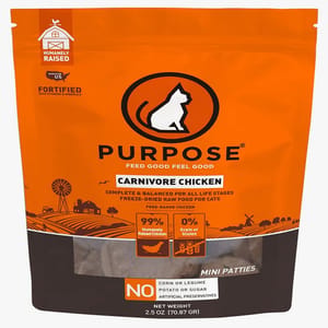 PURPOSE PURPOSE 貓糧 凍乾脫水生肉肉餅 單一蛋白 雞肉 2.5oz 5oz 正面圖