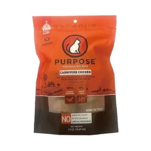 PURPOSE PURPOSE 貓糧 凍乾脫水生肉肉餅 單一蛋白 雞肉 12oz 12oz  正面圖