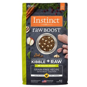 Instinct Instinct 狗糧 無穀物生肉系列 控制體重配方 雞肉 20lb 20lb 正面圖