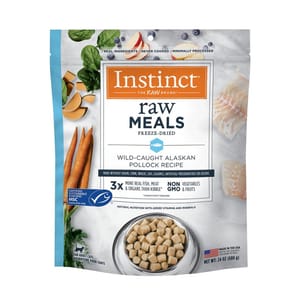 Instinct Instinct 貓糧 本能 貓糧 無穀物凍乾生肉主食糧 狹鱈魚 24oz 24oz 正面圖