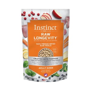 Instinct Instinct 狗糧 凍乾生肉主食糧 長壽系列 成犬 兔肉 9.5oz 5oz  正面圖