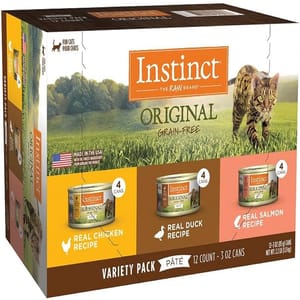 Instinct Instinct 貓罐頭 無穀物 禮盒裝 雞肉x4/鴨肉x4/三文魚x4 3oz 3oz 正面圖