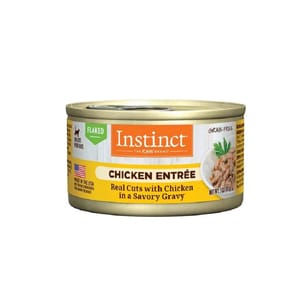 Instinct Instinct 貓罐頭 無穀物肉汁 雞肉片貓用主食罐頭 3oz 3oz 貓用 正面圖