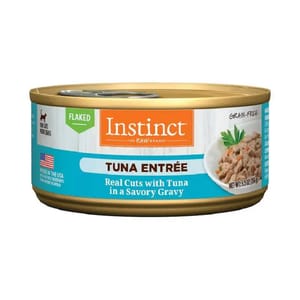 Instinct Instinct 貓罐頭 無穀物肉汁 吞拿魚片貓用主食罐頭 5.5oz 5oz 貓用 正面圖