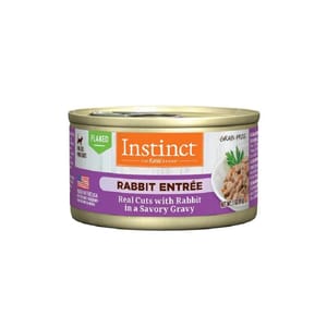 Instinct Instinct 貓罐頭 無穀物肉汁 兔肉片貓用主食罐頭 3oz 3oz 貓用 正面圖