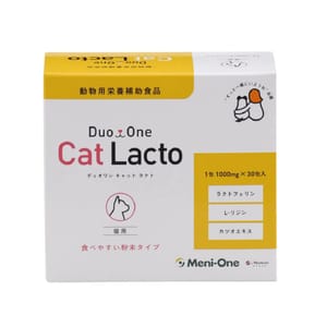 日本Meni-One 日本Meni-One Duo One 乳鐵蛋白 賴氨酸補充劑 鰹魚精華  1000mg 30支入  貓用 正面圖