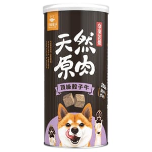 汪喵星球 汪喵星球 凍乾 DogCatStar 冷凍乾燥原肉狗零食 罐裝頂級骰子牛75g 75g  正面圖