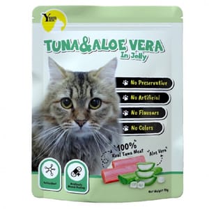 YUMYUM YUMYUM 主食貓濕包 Tuna & Aloe Vera in Jelly 吞拿魚+蘆薈 70g 70g  正面圖