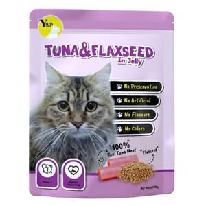 YUMYUM YUMYUM 主食貓濕包 Tuna & Flaxseed in Jelly 吞拿魚+亞麻籽 70g 70g 正面圖