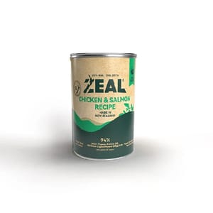 ZEAL ZEAL 狗罐頭 無穀物鮮肉罐頭系列 雞+皇帝三文魚配方 390g 390g  正面圖
