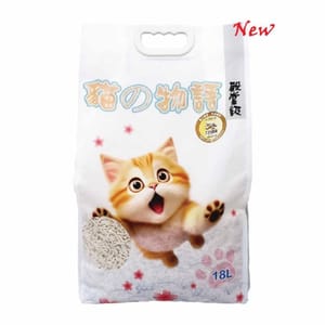 貓之物語 貓之物語 3.0mm天然 豆腐貓砂 原味 18L 18L  正面圖