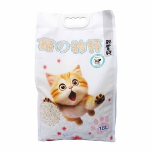 貓之物語 貓之物語 1.5mm天然 豆腐貓砂 白茶花味 18L 18L 正面圖