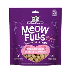 Stella & Chewy's Stella & Chewy's 喵呼！貓凍乾小食 白魚+三文魚 1.5oz 5oz  正面圖