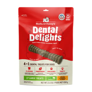 Stella & Chewy's Stella & Chewy's 凍乾放養雞 4合1 趣味潔齒骨 17支 袋裝 大型犬用 23.2oz 2oz 犬用 正面圖