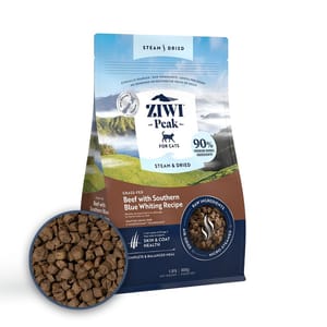 ZiwiPeak ZiwiPeak 貓糧 微蒸風乾系列 草飼牛肉 配南藍鱈 食譜 800g 800g 正面圖
