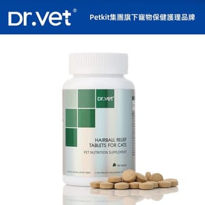 Dr.Vet Dr.Vet 排⽑護膚貓草⽚ 180⽚   正面圖