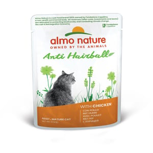 Almo Almo Nature Anti Hairball 去毛球貓鮮包 雞肉 70g 70g  正面圖