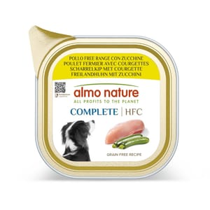 Almo Almo Nature HFC Complete 主食狗罐頭 走地雞肉+節瓜 85g 85g 正面圖