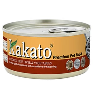 Kakato Kakato 罐頭 貓狗罐頭 雞肉及牛肝及蔬菜 170g 170g  正面圖
