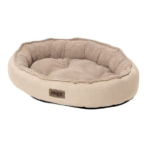 ROGZ ROGZ 寵物床墊 CUDDLE 貓床 橢圓款 米色 正面圖