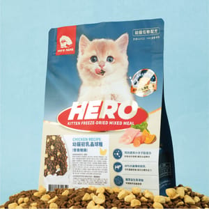 HeroMama HeroMama 貓糧 幼貓初乳晶球糧 營養嫩雞 1.2kg 2kg 正面圖