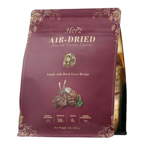 Herz赫緻 Herz赫緻 美饌頂級低溫風乾犬糧 嫩羊佐頂級鴨肝 1lb 1lb  正面圖