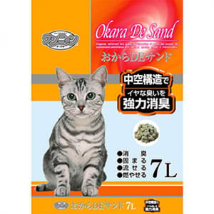 日本Okara 日本Okara De Sand中空強力消臭 豆腐貓砂 7L 7L 正面圖