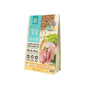 怪獸部落 怪獸部落 貓糧 幼貓糧 寶寶鮮肉主食糧 咕咕雞 250g 250g  正面圖
