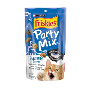 Friskies喜躍 Friskies喜躍 Party Mix Crunch 貓零食 貓脆餅 海鮮 6oz 6oz  正面圖