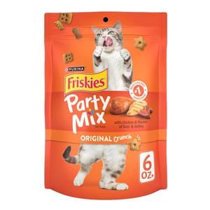 Friskies喜躍 Friskies喜躍 Party Mix Crunch 貓零食 貓脆餅 雞肝+火雞 6oz 6oz  正面圖
