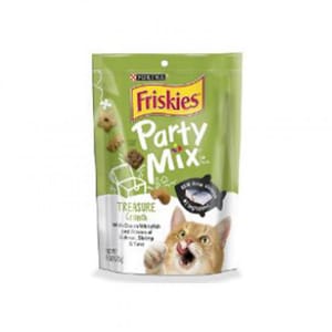 Friskies喜躍 Friskies喜躍 Party Mix Crunch 貓零食 貓脆餅 三文魚+蝦+吞拿魚 6oz 6oz  正面圖