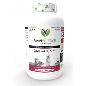 VetriScience VetriScience 深海魚油369 貓犬通用 90粒/樽 90粒 正面圖