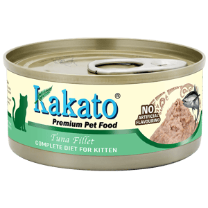 Kakato Kakato 貓罐頭 全營養單一蛋白主食罐 幼貓1–12個月及增重配方 吞拿魚 70g 70g  正面圖