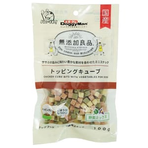 DoggyMan DoggyMan 日本製狗零食 無添加良品 蔬菜雞肉小方粒 100g 100g 正面圖